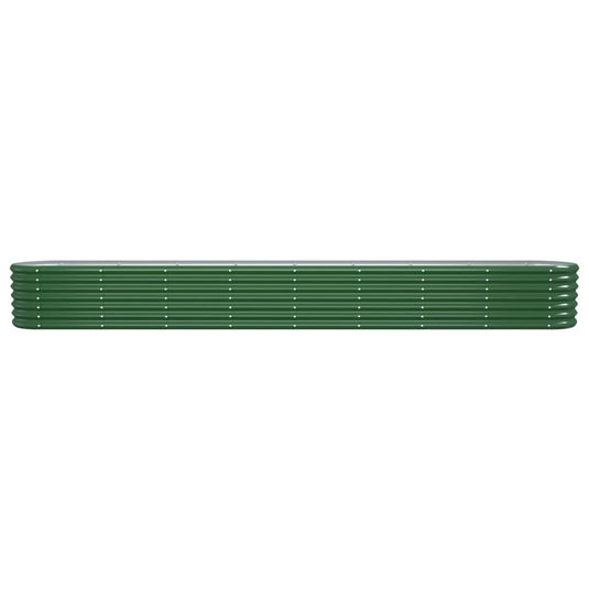 Vidaxl plantenbak 332x40x36 cm gegalvaniseerd staal groen