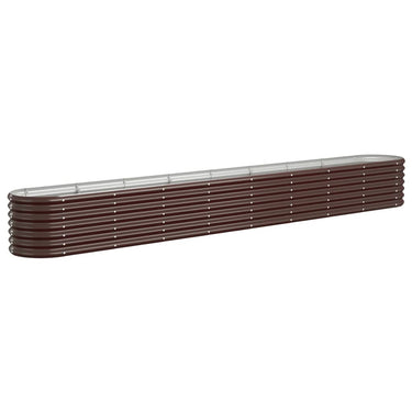 Vidaxl plantenbak 332x40x36 cm gegalvaniseerd staal bruin