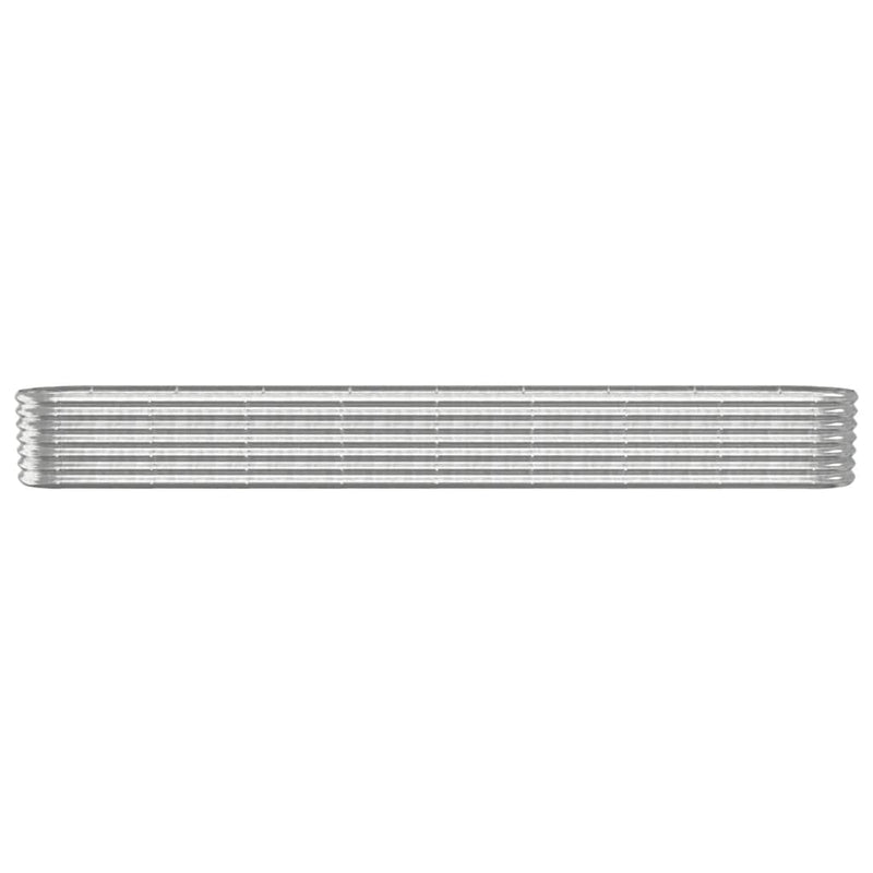 Load image into Gallery viewer, Vidaxl plantenbak 332x40x36 cm gegalvaniseerd staal zilverkleurig
