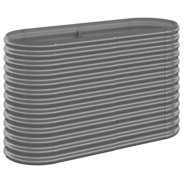 Vidaxl plantenbak 114x40x68 cm gegalvaniseerd staal grijs