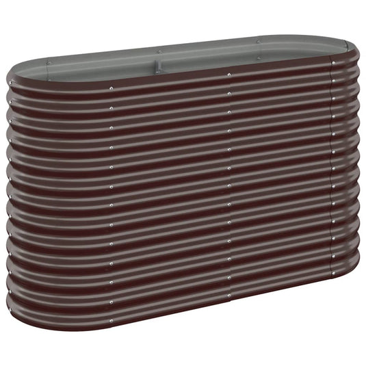 Vidaxl plantenbak 114x40x68 cm gegalvaniseerd staal bruin