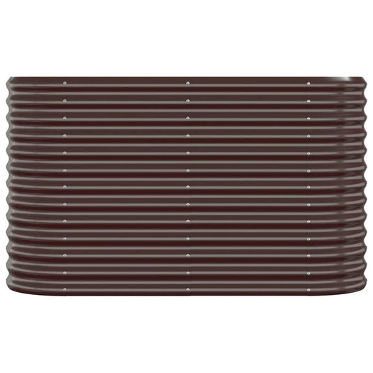 Vidaxl plantenbak 114x40x68 cm gegalvaniseerd staal bruin