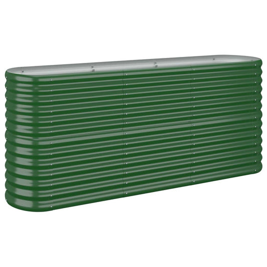 Vidaxl plantenbak 152x40x68 cm gegalvaniseerd staal groen