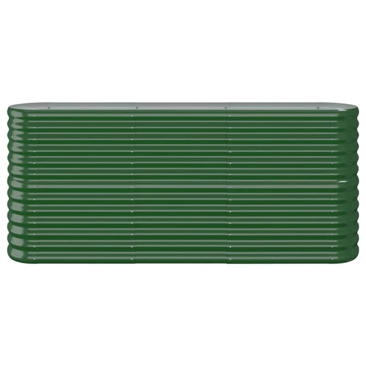 Vidaxl plantenbak 152x40x68 cm gegalvaniseerd staal groen