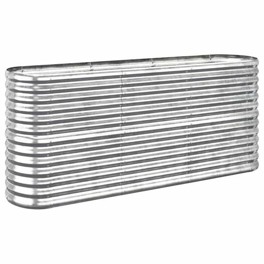 Vidaxl plantenbak 152x40x68 cm gegalvaniseerd staal zilverkleurig