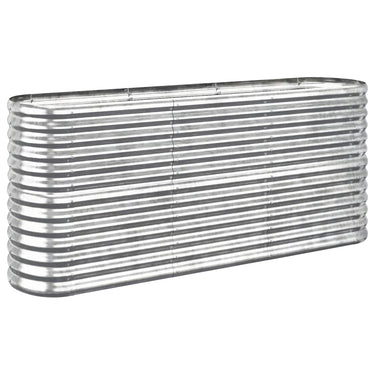 Vidaxl plantenbak 152x40x68 cm gegalvaniseerd staal zilverkleurig