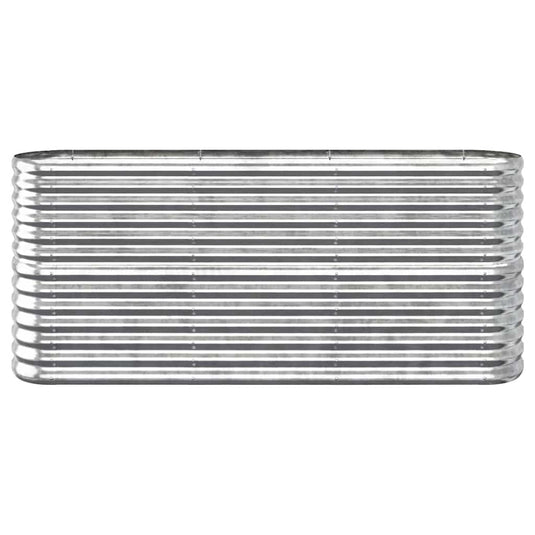 Vidaxl plantenbak 152x40x68 cm gegalvaniseerd staal zilverkleurig