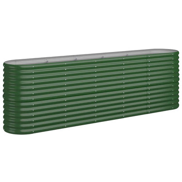 Vidaxl plantenbak 224x40x68 cm gegalvaniseerd staal groen