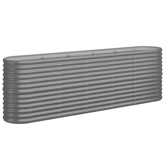 Vidaxl plantenbak 224x40x68 cm gegalvaniseerd staal grijs