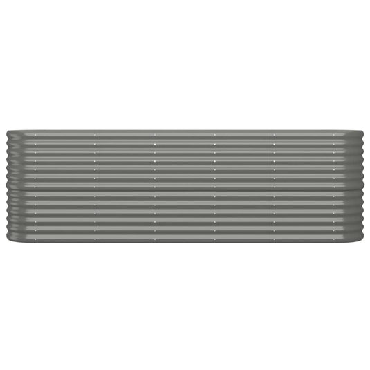 Vidaxl plantenbak 224x40x68 cm gegalvaniseerd staal grijs