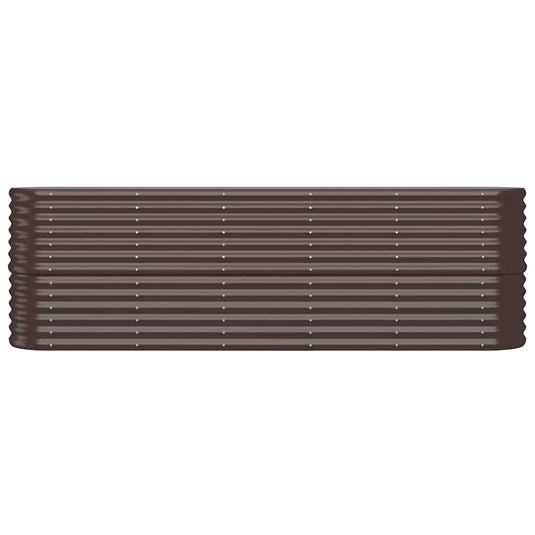 Vidaxl plantenbak 224x40x68 cm gegalvaniseerd staal bruin