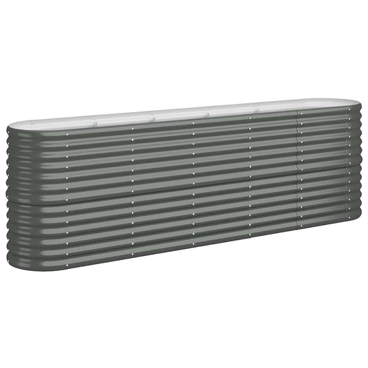 Vidaxl plantenbak 224x40x68 cm gegalvaniseerd staal antracietkleurig