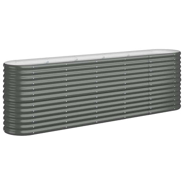 Vidaxl plantenbak 224x40x68 cm gegalvaniseerd staal antracietkleurig