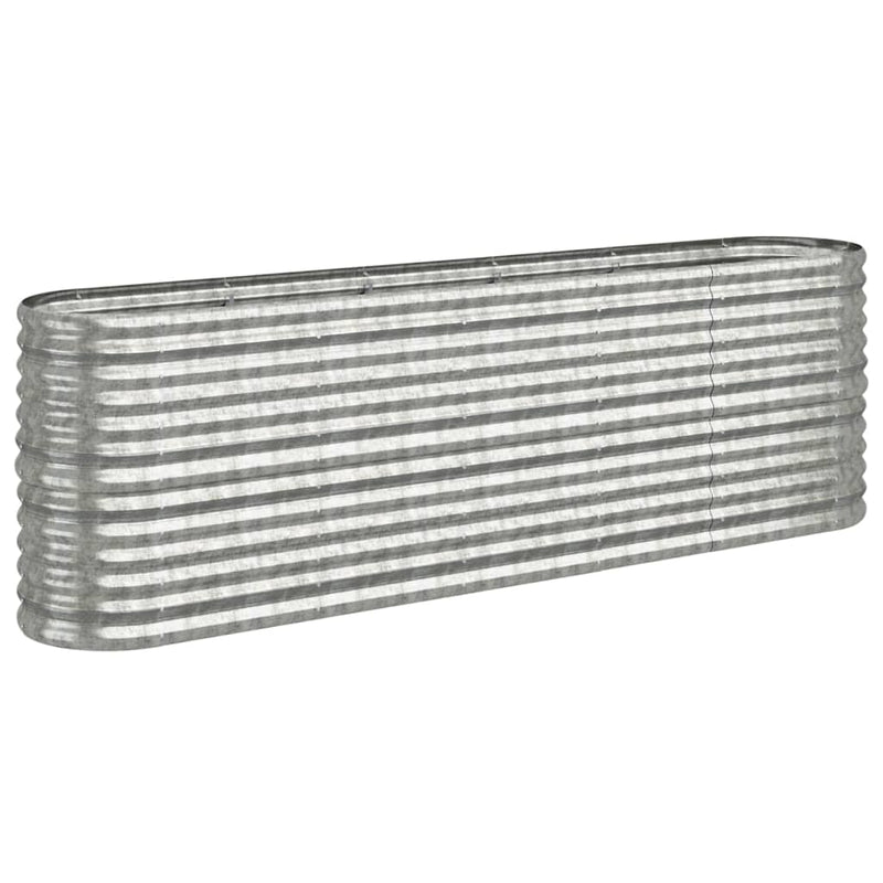 Load image into Gallery viewer, Vidaxl plantenbak 224x40x68 cm gegalvaniseerd staal zilverkleurig
