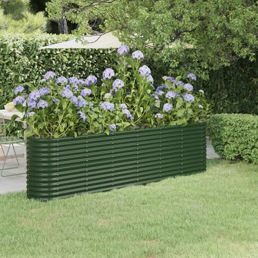 Vidaxl plantenbak 260x40x68 cm gegalvaniseerd staal groen