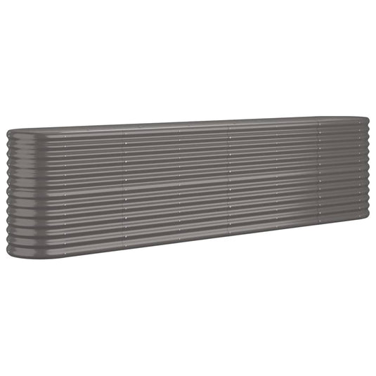 Vidaxl plantenbak 260x40x68 cm gegalvaniseerd staal grijs