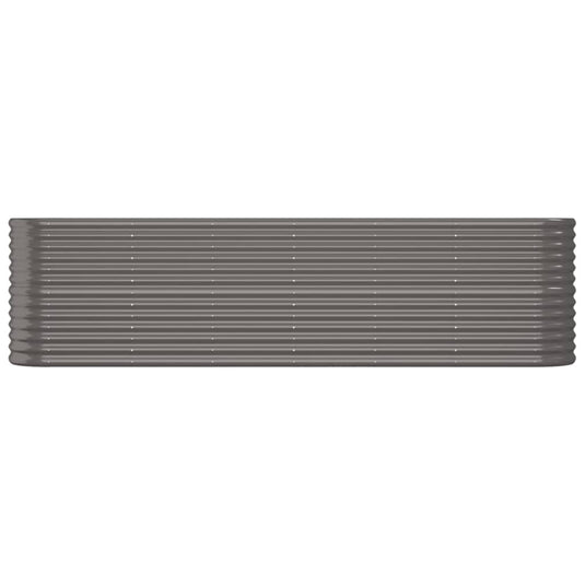 Vidaxl plantenbak 260x40x68 cm gegalvaniseerd staal grijs