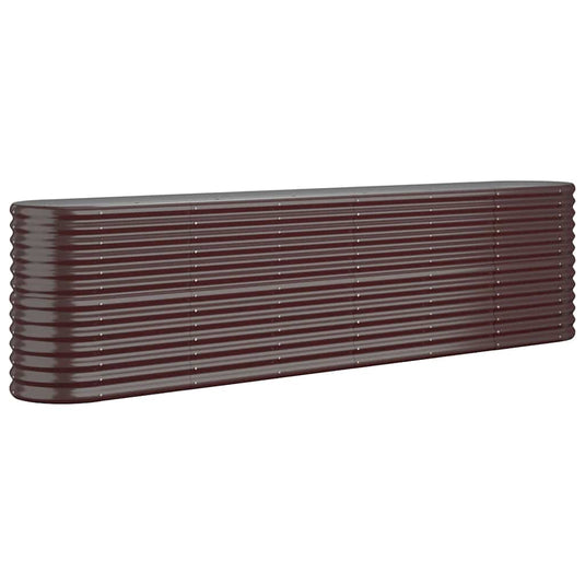 Vidaxl plantenbak 260x40x68 cm gegalvaniseerd staal bruin