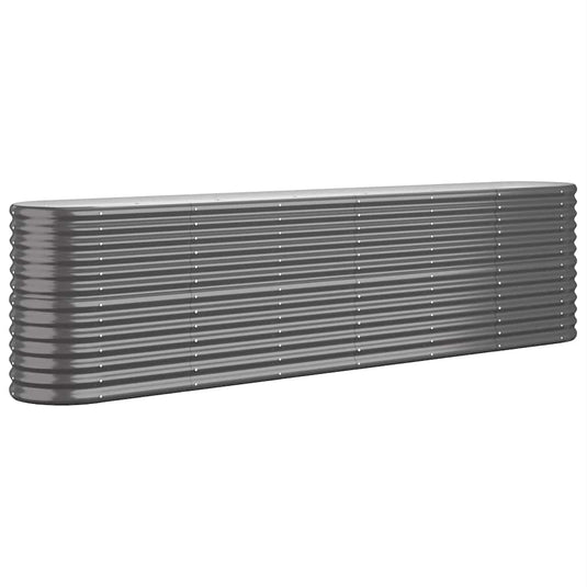 Vidaxl plantenbak 260x40x68 cm gepoedercoat staal antracietkleurig