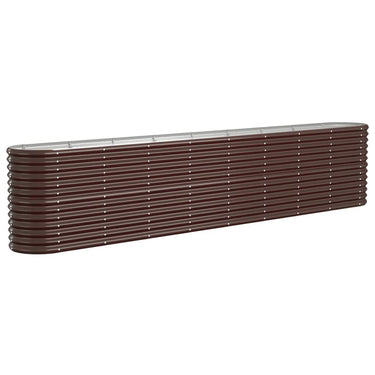Vidaxl plantenbak 332x40x68 cm gegalvaniseerd staal bruin