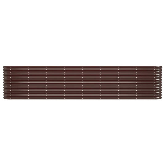 Vidaxl plantenbak 332x40x68 cm gegalvaniseerd staal bruin