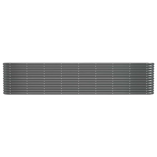 Vidaxl plantenbak 332x40x68 cm gegalvaniseerd staal antracietkleurig