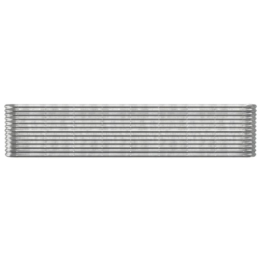 Vidaxl plantenbak 332x40x68 cm gegalvaniseerd staal zilverkleurig
