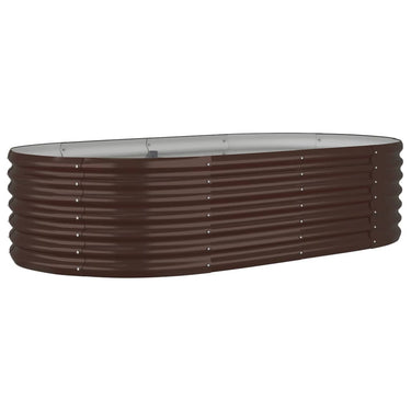 Vidaxl plantenbak 152x80x36 cm gegalvaniseerd staal bruin