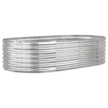 Vidaxl plantenbak 152x80x36 cm gegalvaniseerd staal zilverkleurig