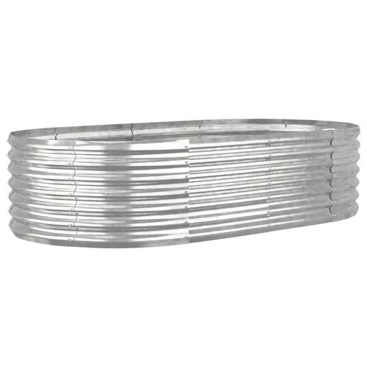 Vidaxl plantenbak 152x80x36 cm gegalvaniseerd staal zilverkleurig