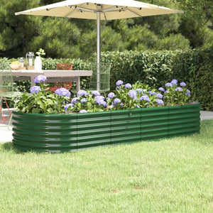 Vidaxl plantenbak 224x80x36 cm gegalvaniseerd staal groen