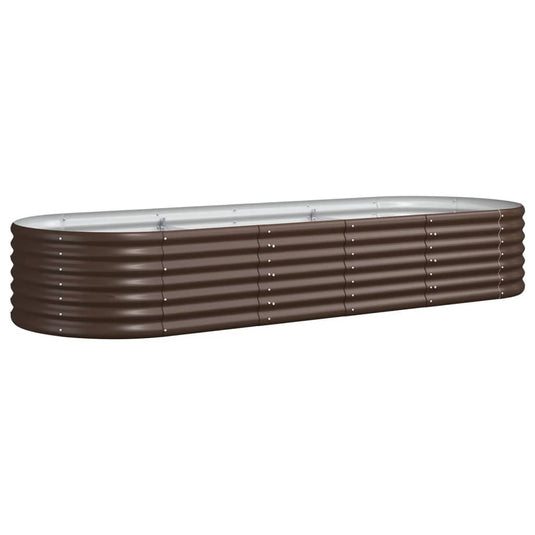Vidaxl plantenbak 224x80x36 cm gegalvaniseerd staal bruin