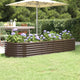 Vidaxl plantenbak 224x80x36 cm gegalvaniseerd staal bruin