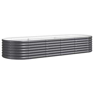 Vidaxl plantenbak 224x80x36 cm gegalvaniseerd staal antracietkleurig