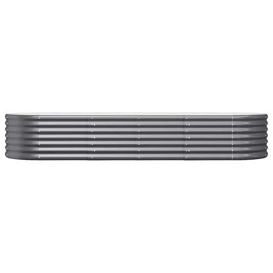 Vidaxl plantenbak 224x80x36 cm gegalvaniseerd staal antracietkleurig