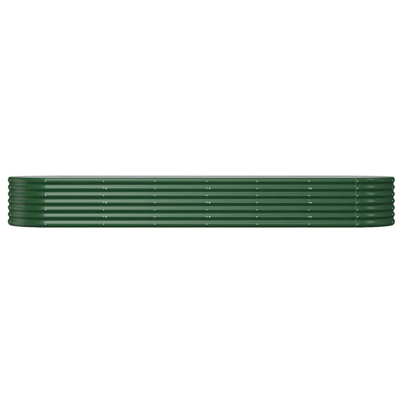 Load image into Gallery viewer, Vidaxl plantenbak 296x80x36 cm gegalvaniseerd staal groen
