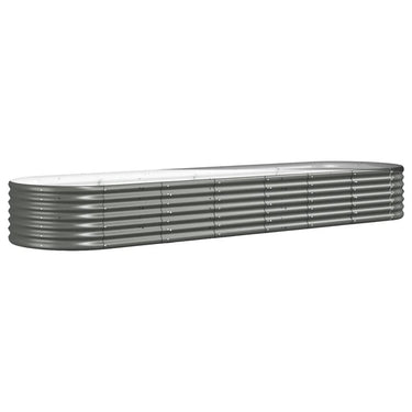 Vidaxl plantenbak 296x80x36 cm gegalvaniseerd staal grijs