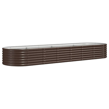Vidaxl plantenbak 296x80x36 cm gegalvaniseerd staal bruin
