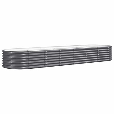 Vidaxl plantenbak 296x80x36 cm gegalvaniseerd staal antracietkleurig