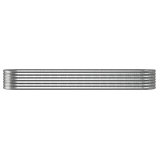 Vidaxl plantenbak 296x80x36 cm gegalvaniseerd staal zilverkleurig