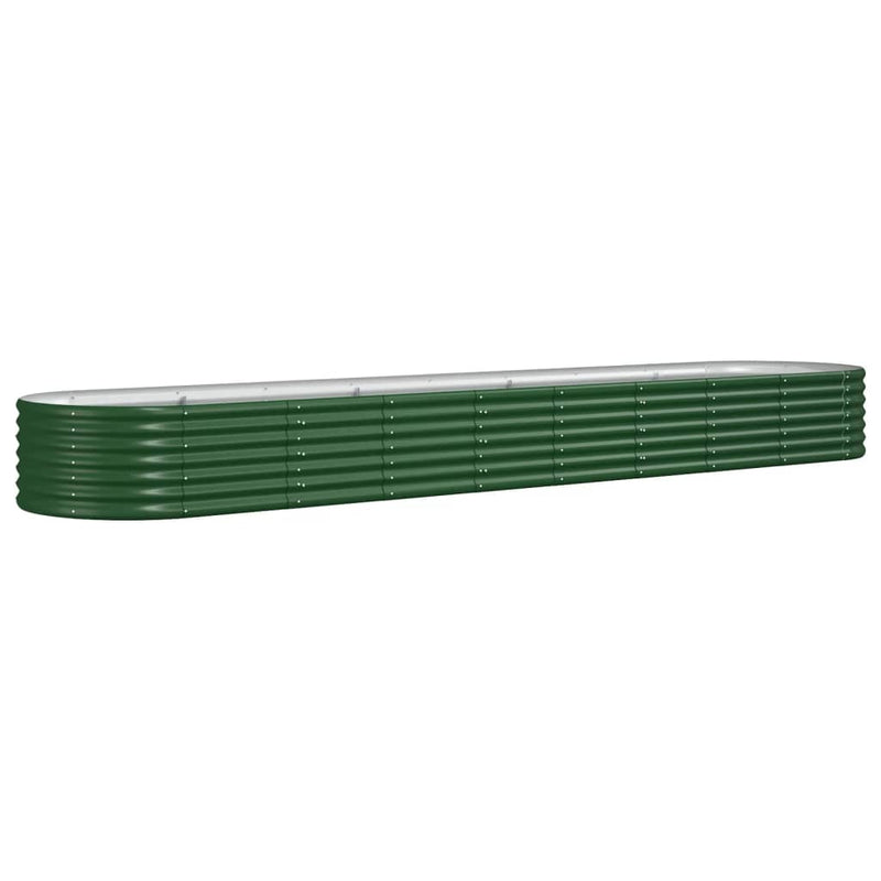 Load image into Gallery viewer, Vidaxl plantenbak 368x80x36 cm gegalvaniseerd staal groen
