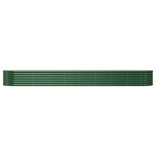 Vidaxl plantenbak 368x80x36 cm gegalvaniseerd staal groen