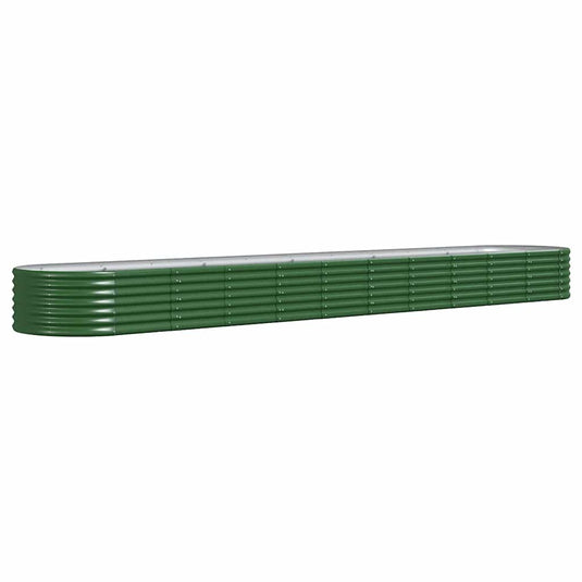 Vidaxl plantenbak 440x80x36 cm gegalvaniseerd staal groen