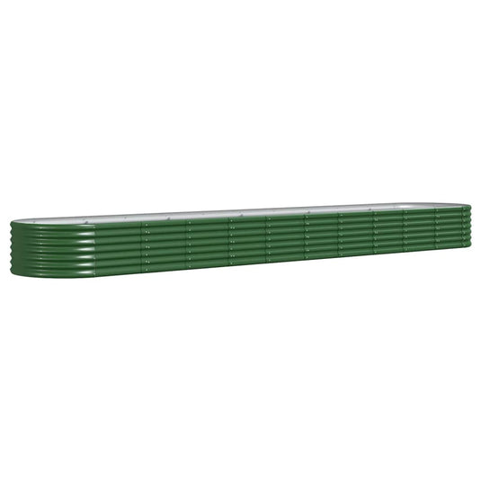 Vidaxl plantenbak 440x80x36 cm gegalvaniseerd staal groen