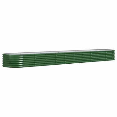 Vidaxl plantenbak 440x80x36 cm gegalvaniseerd staal groen