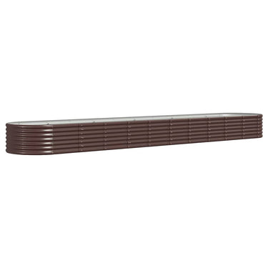 Vidaxl plantenbak 440x80x36 cm gegalvaniseerd staal bruin
