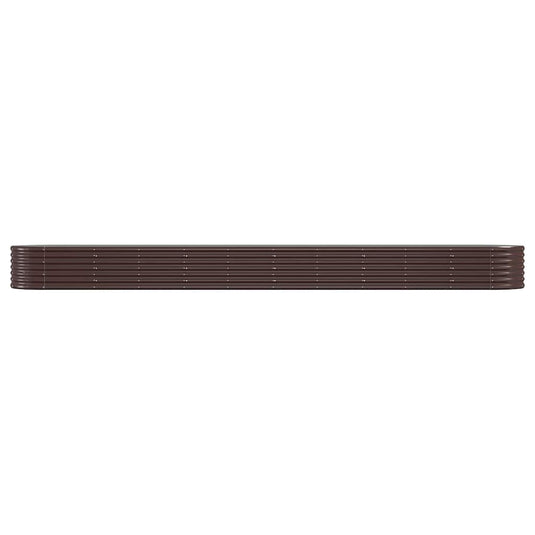 Vidaxl plantenbak 440x80x36 cm gegalvaniseerd staal bruin