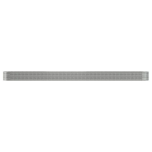 Vidaxl plantenbak 440x80x36 cm gegalvaniseerd staal zilverkleurig