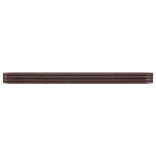 Vidaxl plantenbak 512x80x36 cm gegalvaniseerd staal bruin