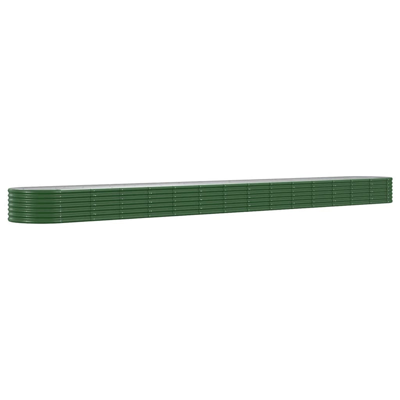 Load image into Gallery viewer, Vidaxl plantenbak 620x80x36 cm gegalvaniseerd staal groen
